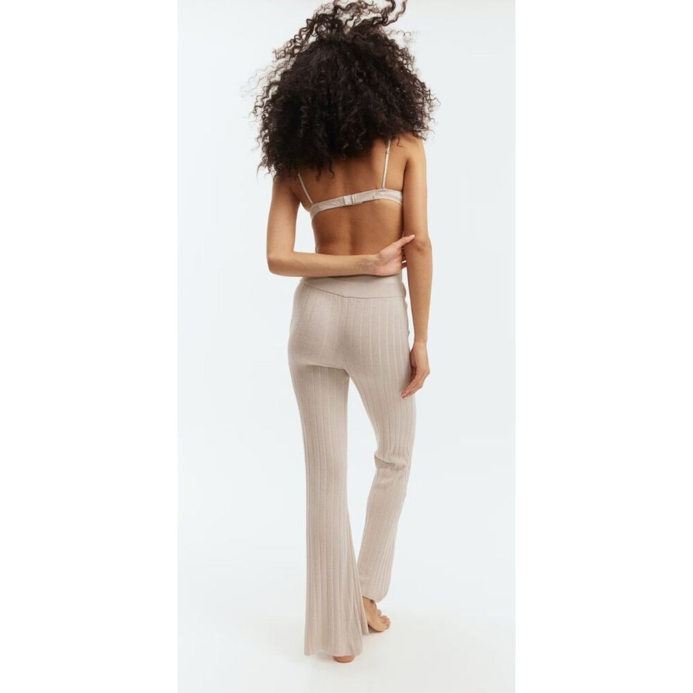 H&M Beige Ribbed Knit Pants - Picture 3 of 14